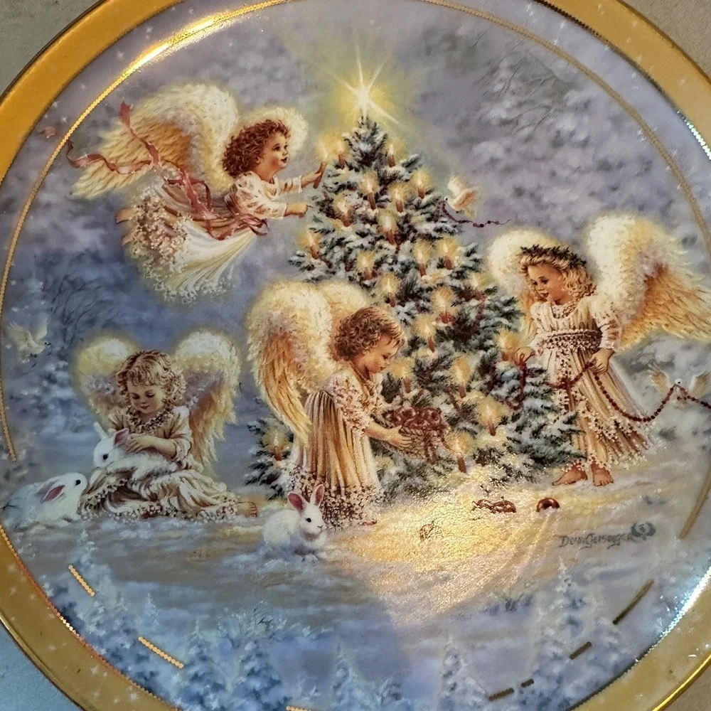VTG The Bradford Exchange “Silent Night Gentle Night” Collectible Plate #1450A